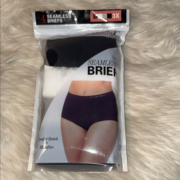 Ellen Tracy  Essentials Seamless Briefs 4-Pack - Size 3X BNWT - Picture 1 of 7